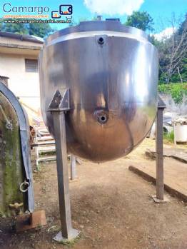 Tacho cozinhador em a�o inox encamisado de 3.000 L
