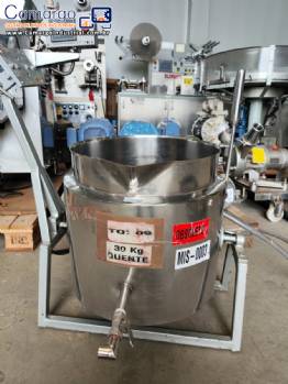 Tanque reator de bancada aquecido encamisado em inox para laboratorio  30 Kg ALIC